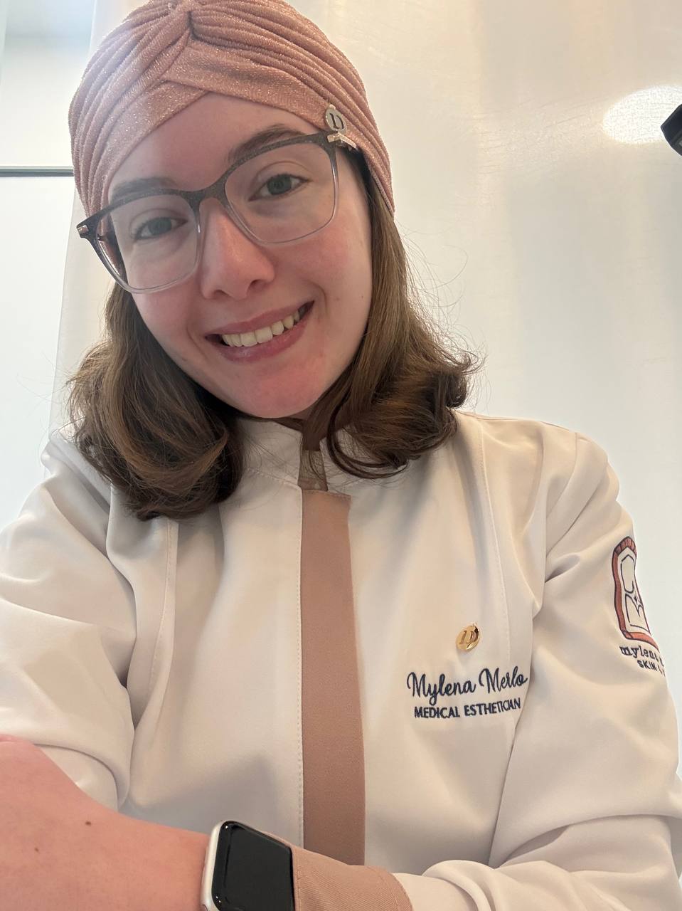 Mylena Merlo in her clinic coat
